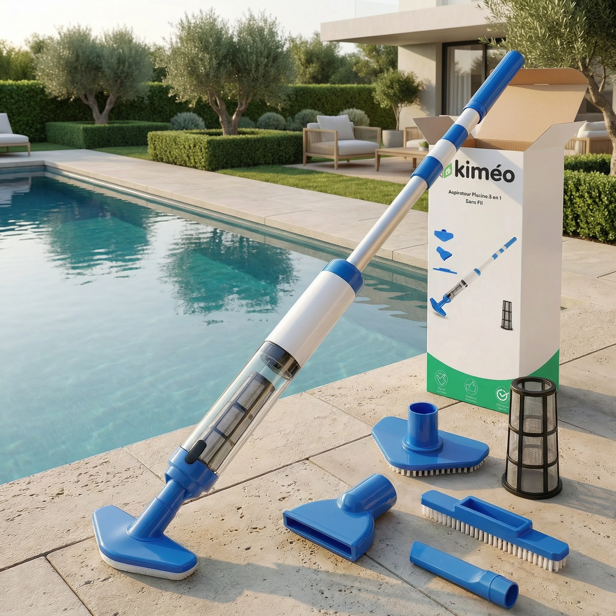 Aspirateur Piscine 3 en 1 Sans Fil | Nettoyage Facile et Rapide