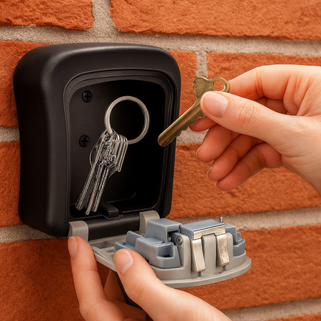 AirLock’PRO – Boîte à clés murale extérieure sécurisée avec code à 4 chiffres