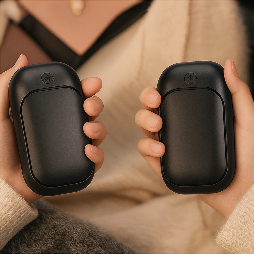 Warmix | Chauffe mains rechargeable réutilisable Lot de 2 portable double chaleur hiver
