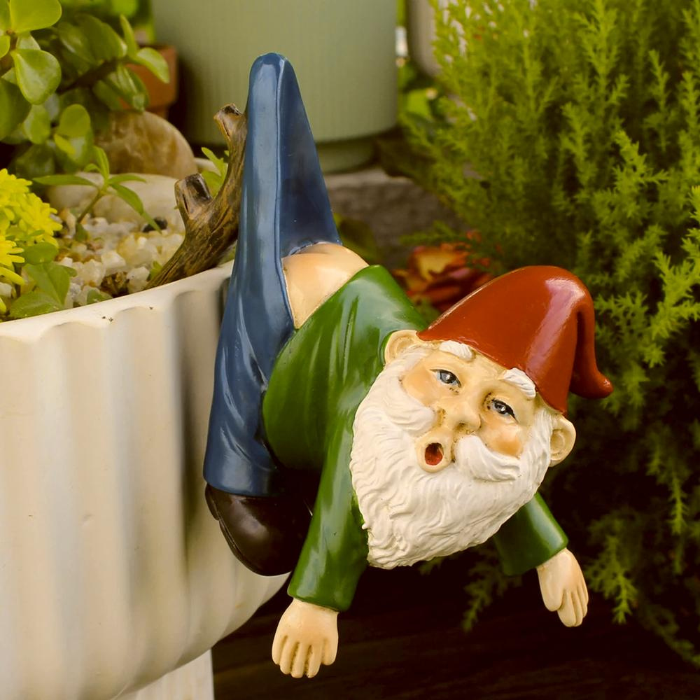 Nain de jardin coincé décoratif en résine
