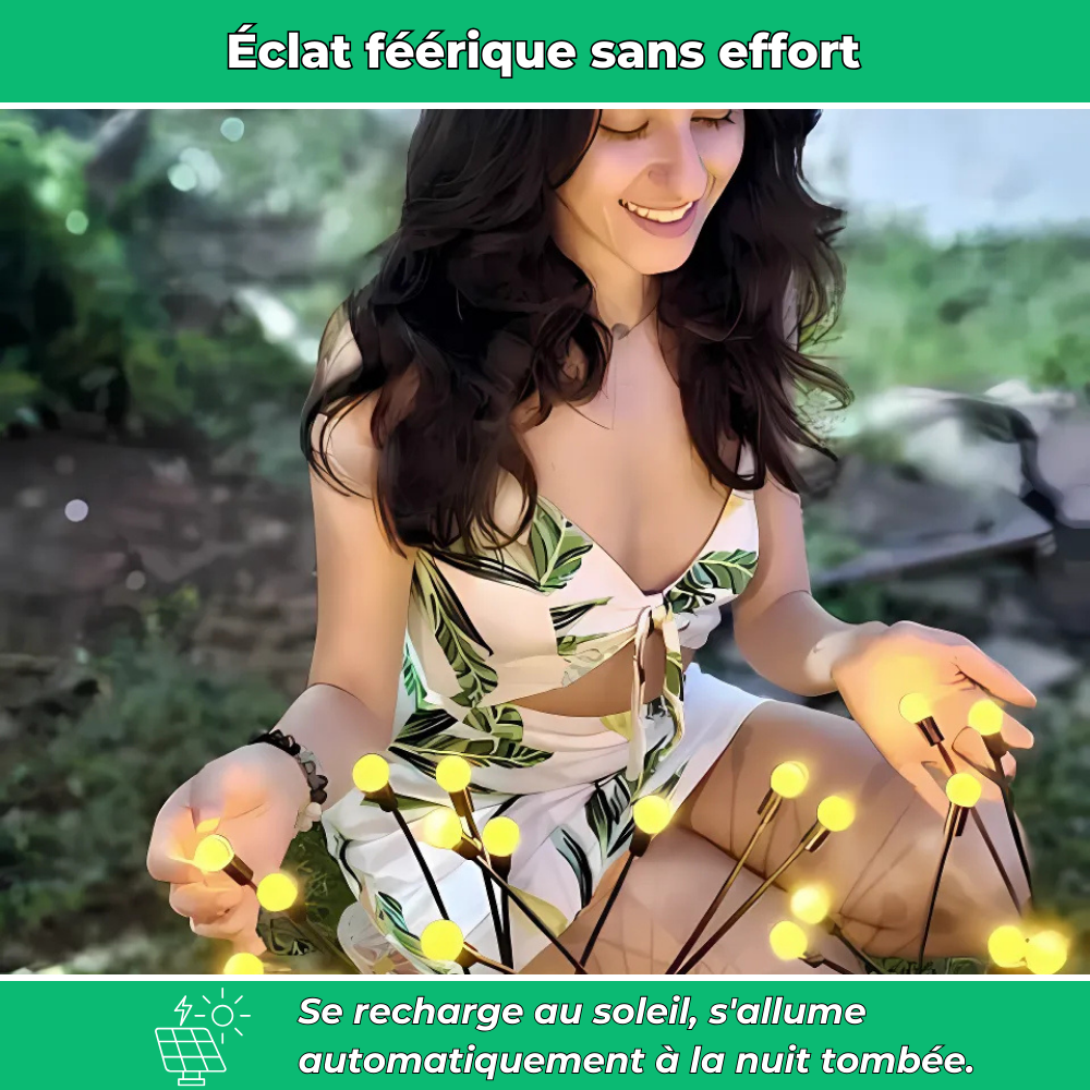 Lampes Lucioles à Énergie Solaire – Éclairage Décoratif et Écologique pour Jardin et Terrasse