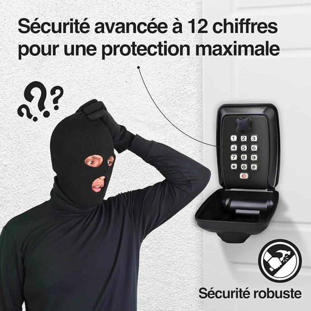 Locker’PRO – Boîte à clés murale extérieure sécurisée avec code réinitialisable à 12 Chiffres
