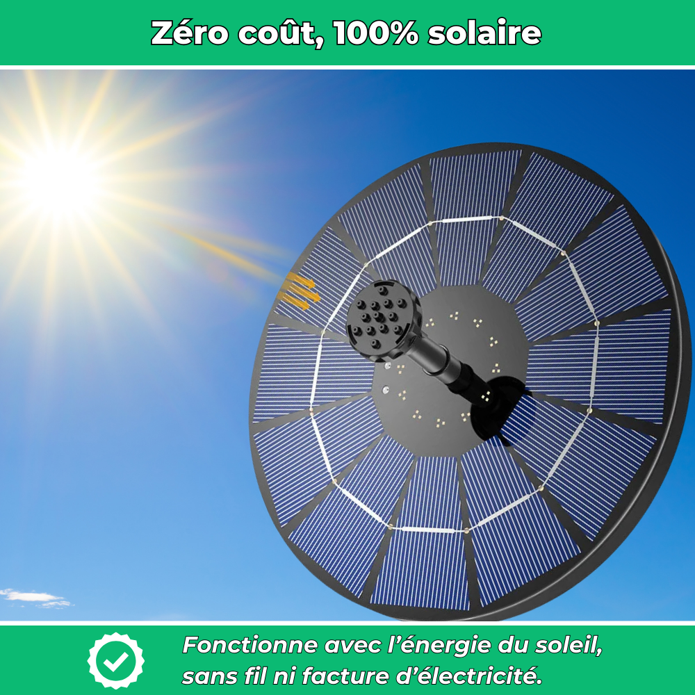 AquaSun™ | Fontaine Solaire Autonome | Embellit et Dynamise Votre Jardin en un Instant