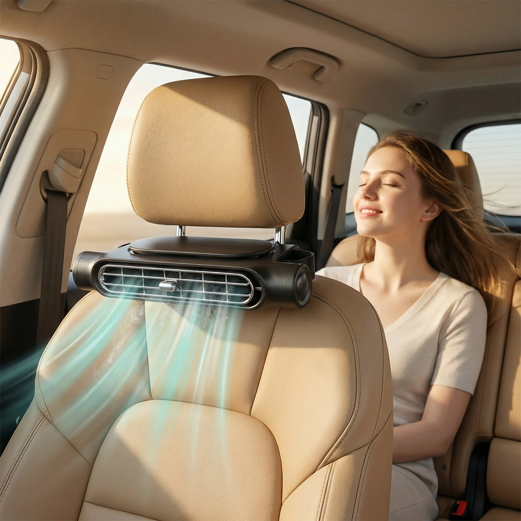 Ventilateur de Voiture pour Conducteur | Fraîcheur Instantanée, 3 Vitesses, Silencieux et Réglable pour Siège Auto