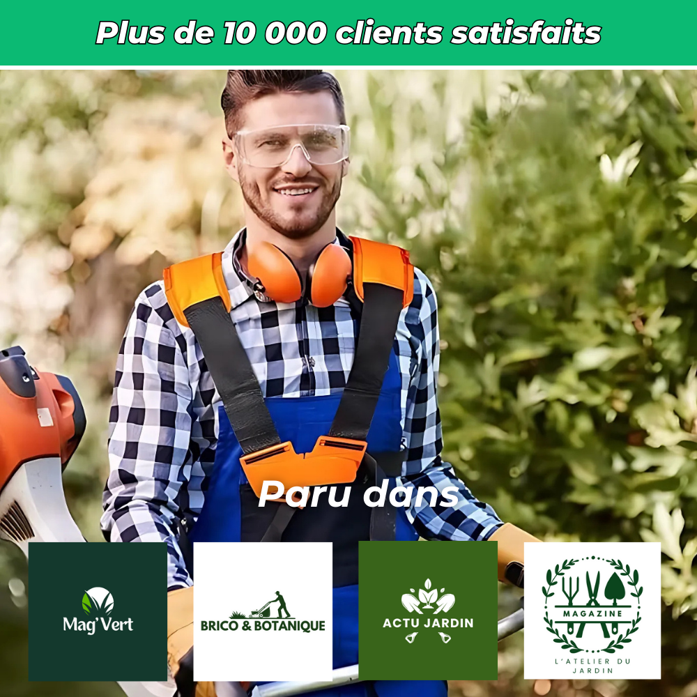 Harnais pour Débroussailleuse – Confort et Support pour Jardinage Intensif