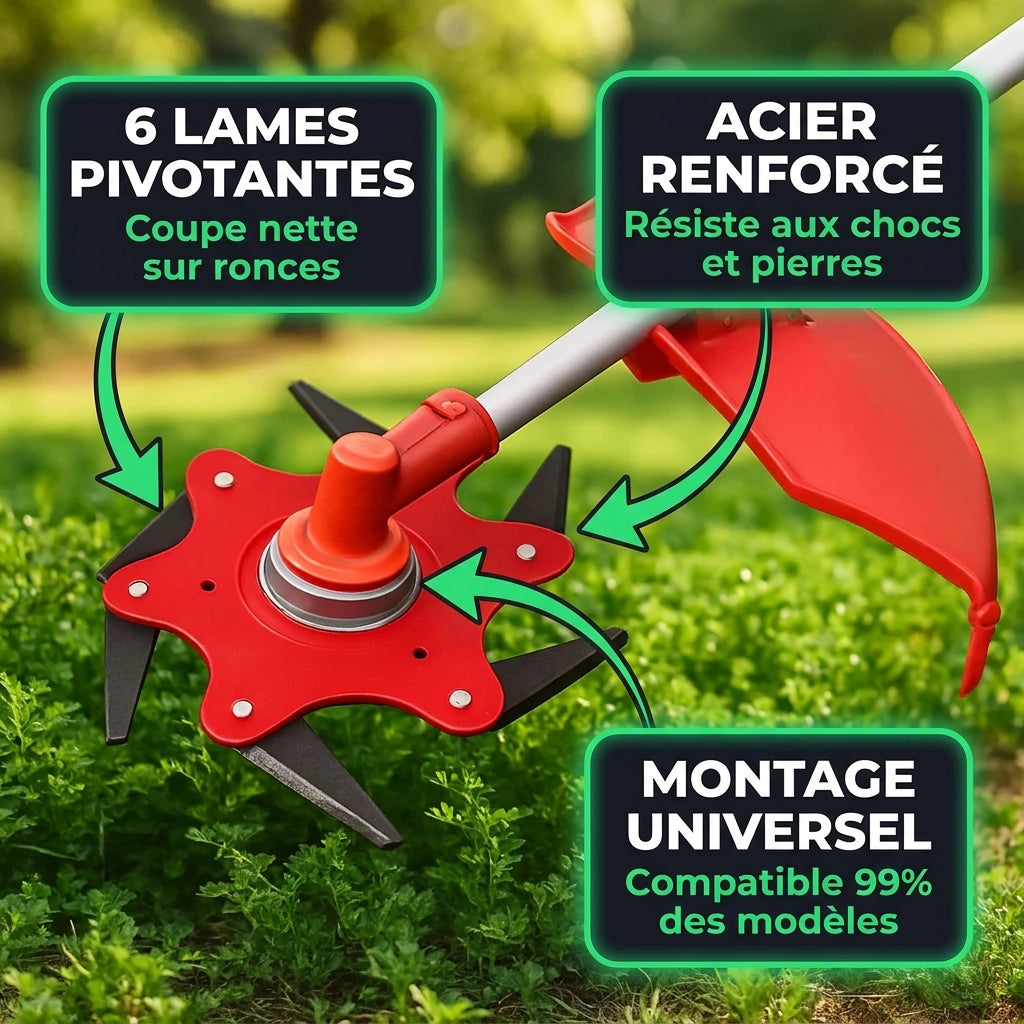G60 PRO | Tête de débroussailleuse Universelle | Outil Polyvalent pour un Jardin Impeccable