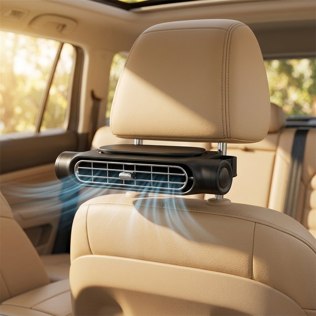 Ventilateur de Voiture pour Conducteur | Fraîcheur Instantanée, 3 Vitesses, Silencieux et Réglable pour Siège Auto