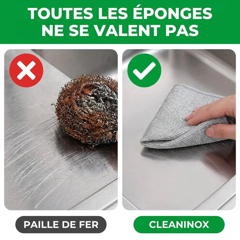 Cleaninox | Chiffons récurants inox puissants et sans rayures | Cadeau