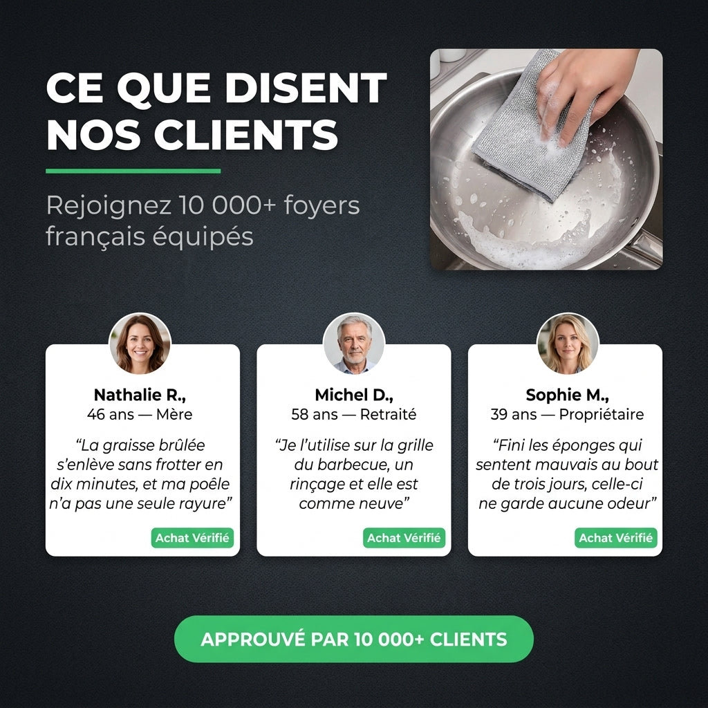 Cleaninox | Chiffons récurants inox puissants et sans rayures | Cadeau