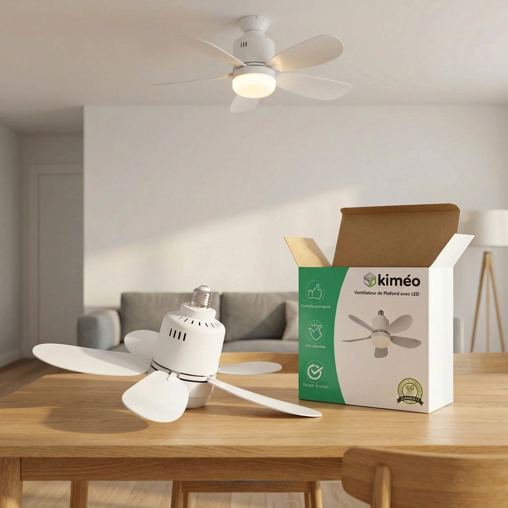 Lumi’Air PRO | Ventilateur de Plafond avec LED Silencieux & Connecté