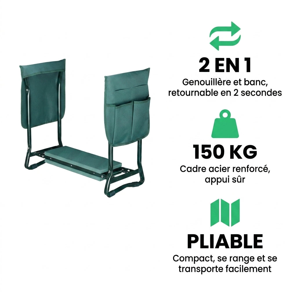 JardiComfort™ | Banc de Jardinage | Travaillez Sans Douleur et Profitez Sans Effort