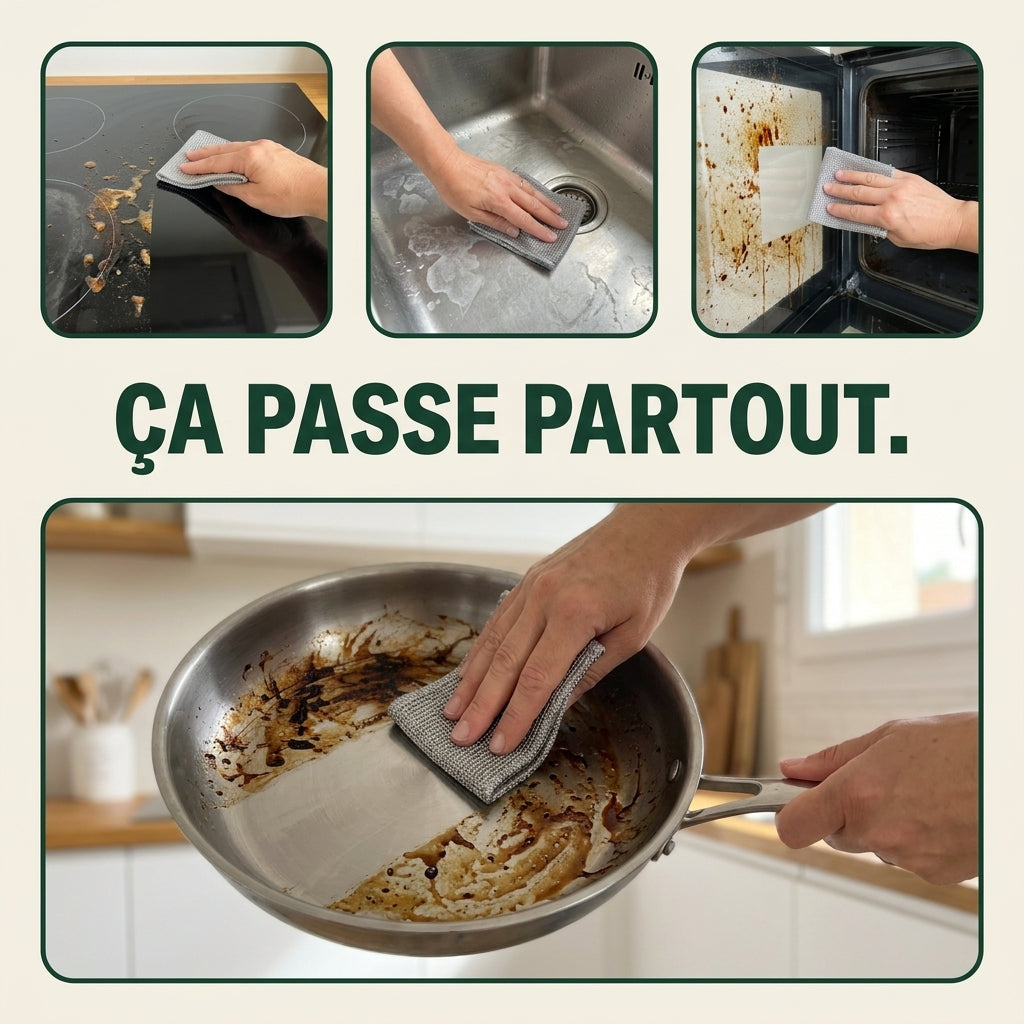 Cleaninox | Chiffons récurants inox puissants et sans rayures | Cadeau