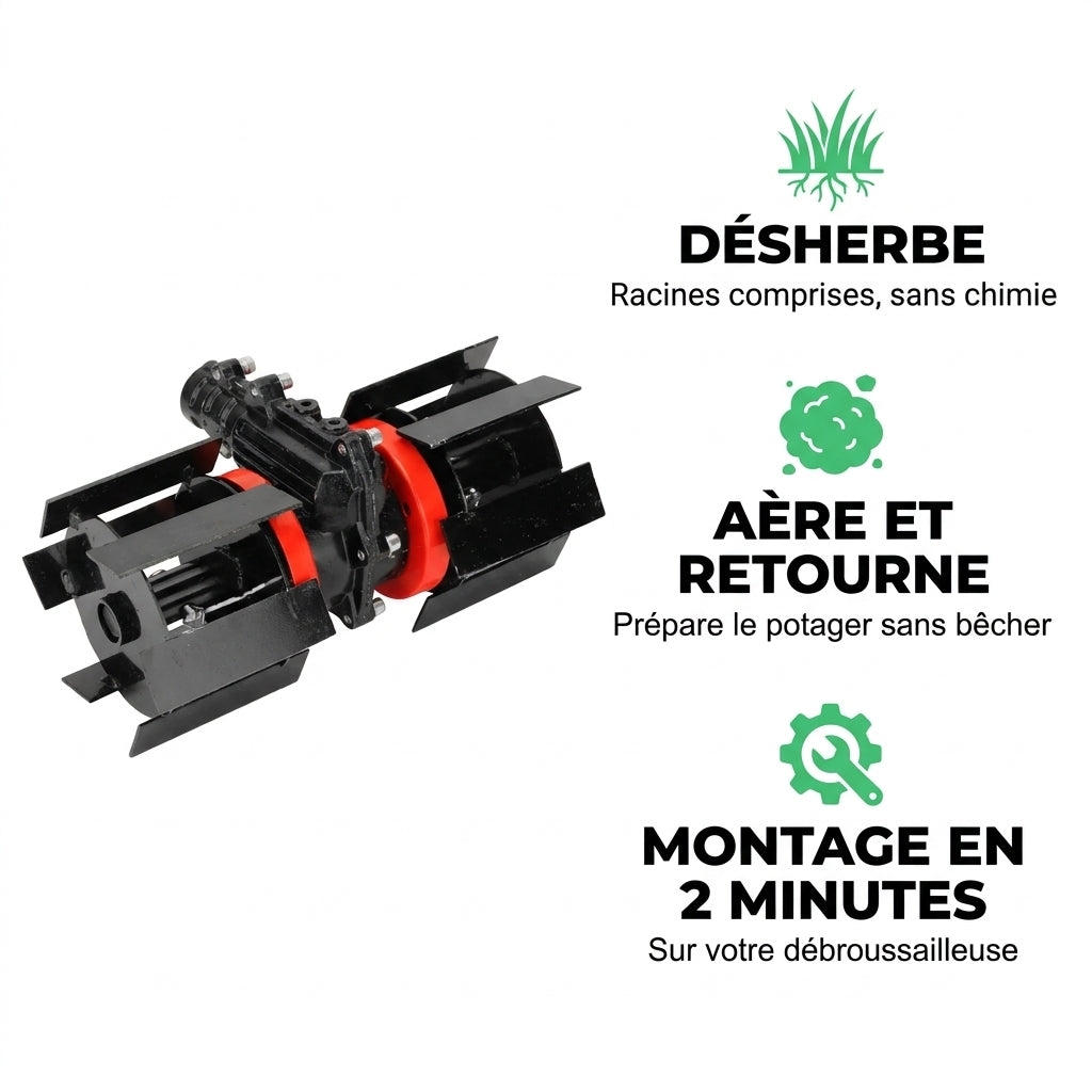 G700 PRO - Roue de Désherbage Multifonctions – Outil Efficace pour Entretien de Jardin et Élimination des Mauvaises Herbes