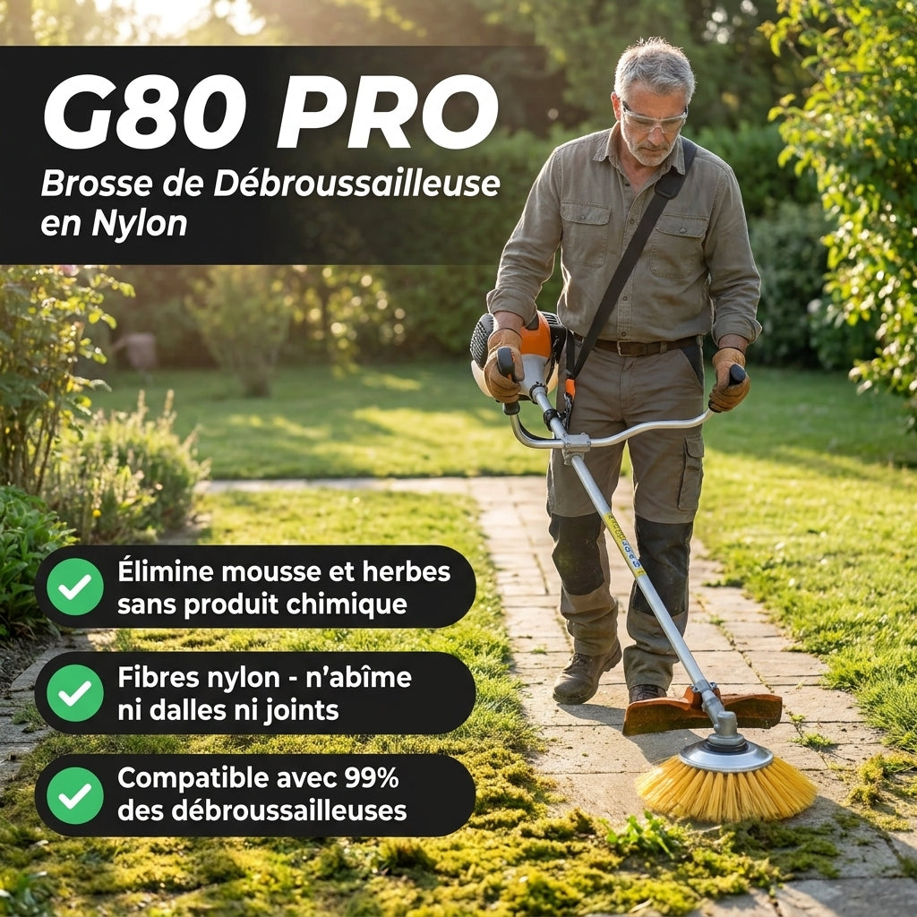 G80 PRO | Tête de débroussailleuse en Nylon | Finition Impeccable et Entretien Précis