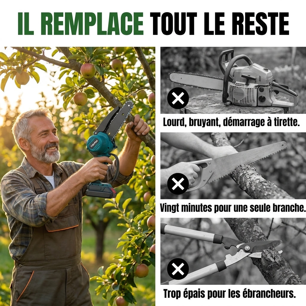 V30 PRO | Tronconneuse électrique portable | Coupe rapide et précise