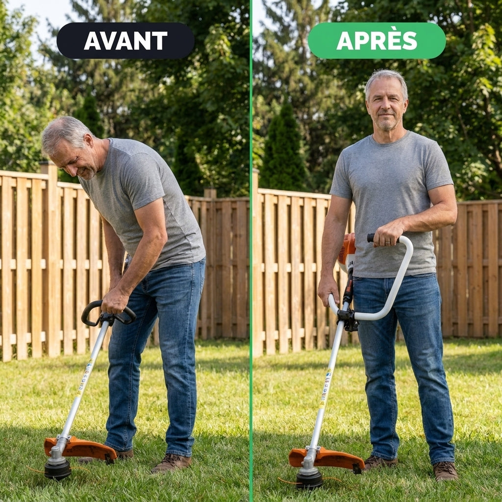 P30 PRO Poignée Ajustable pour Débroussailleuse – Confort et Contrôle Améliorés pour Jardinage