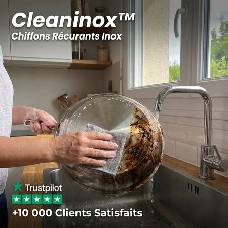 Cleaninox | Chiffons récurants inox puissants et sans rayures | Cadeau